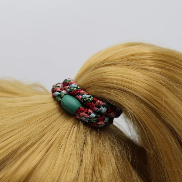 Goma del pelo Kknekki Mix Green Bordeaux Glitter - Imagen 2