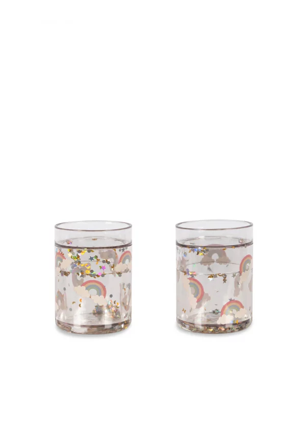 Set de 2 vasos Glitter Rainbow de Konges Sløjd