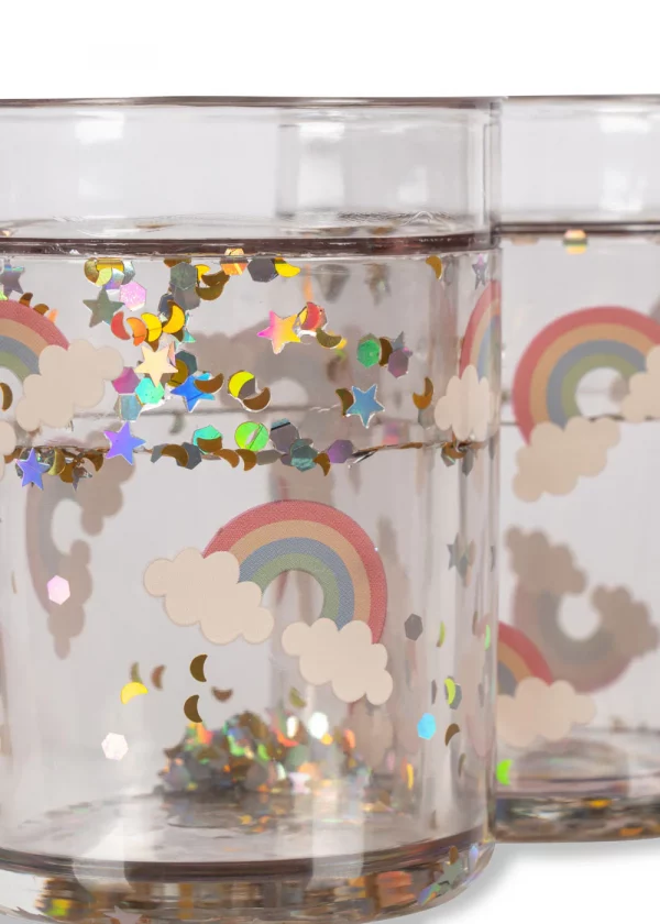 Set de 2 vasos Glitter Rainbow de Konges Sløjd - Imagen 2