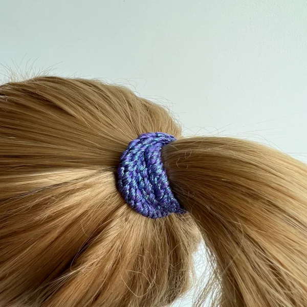 Goma del pelo Kknekki Purple Blue Glitter - Imagen 2