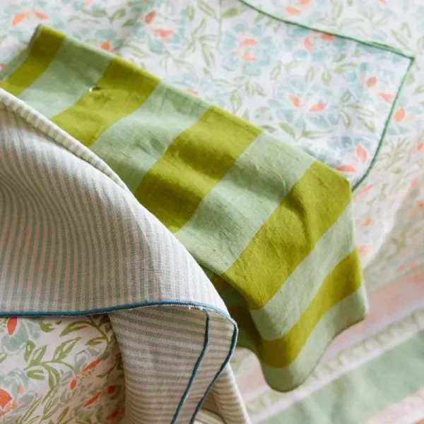 Set 2 servilletas Rayas Celery de Bonheur du jour - Imagen 3