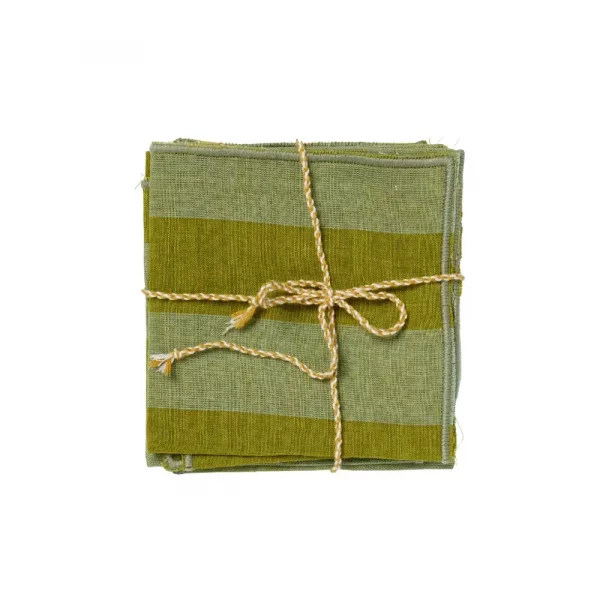 Set 2 servilletas Rayas Celery de Bonheur du jour