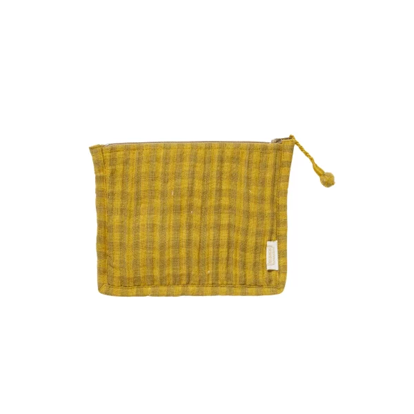 Neceser Pochette Vichy Olive de Bonheur du Jour