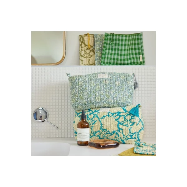 Neceser Pochette Vichy Vert de Bonheur du Jour - Imagen 2
