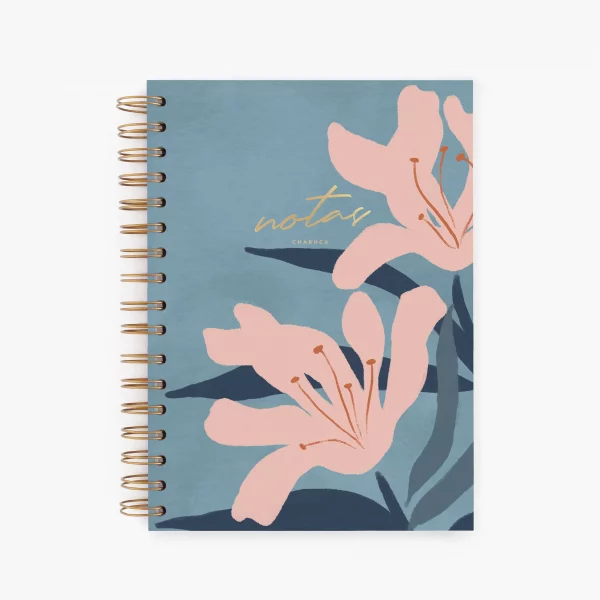 Cuaderno mediano Blue bloom de Charuca