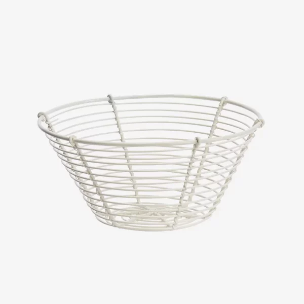 Cesta de alambre Blanca de Madam Stoltz