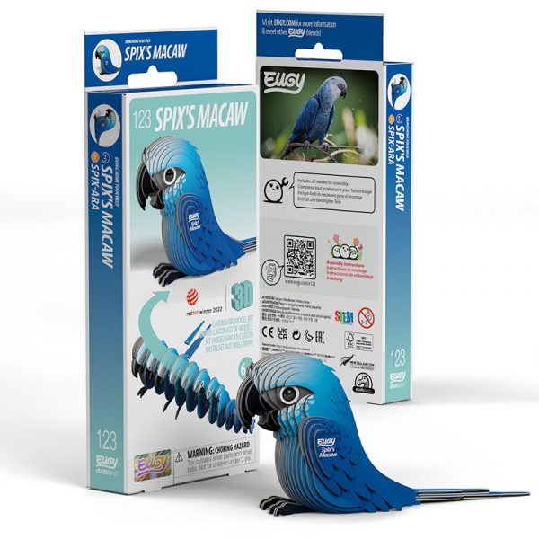 Puzle 3D Spix Macaw de Eugy Dodoland - Imagen 3