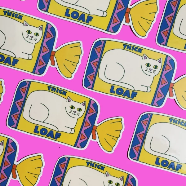 Pegatina Cat Loaf de Naomi Wilkinson Illustration - Imagen 3