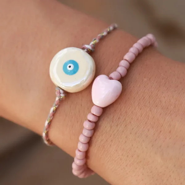 Pulsera Eye Rosa ojo azul - Imagen 3