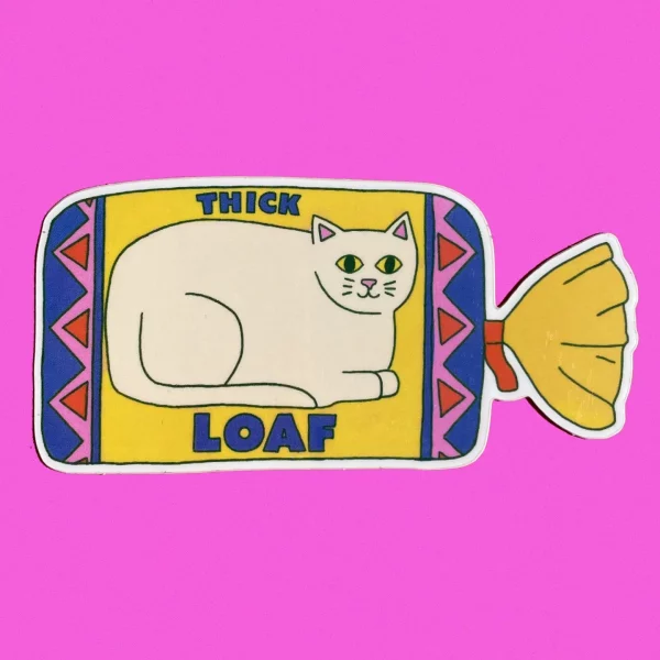 Pegatina Cat Loaf de Naomi Wilkinson Illustration
