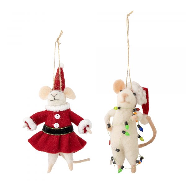 Adorno Ratones Santa Navidad - 2 modelos - de Bloomingville