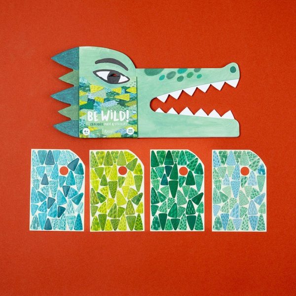 Juego Activity Be Wild! Cocodrile mask con stickers de Londji - Imagen 7