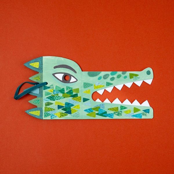 Juego Activity Be Wild! Cocodrile mask con stickers de Londji - Imagen 6