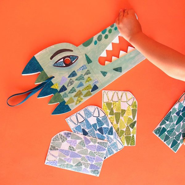 Juego Activity Be Wild! Cocodrile mask con stickers de Londji - Imagen 4