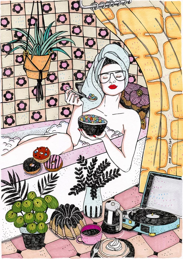Print Baño y Cereales de Ana Jarén
