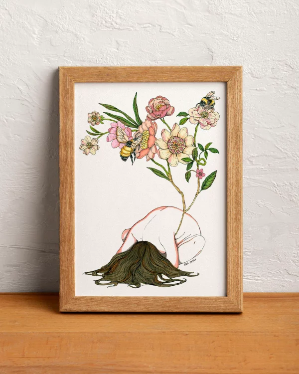 Print Abejas y Flores de Ana Jarén - Imagen 2