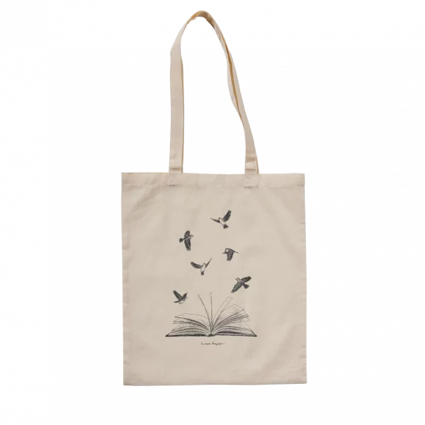 Tote bag Birds and Books de Lalauri