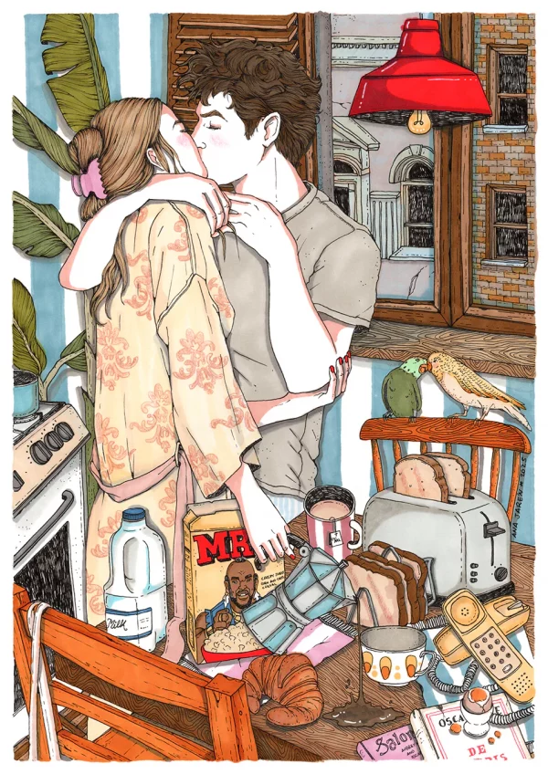 Print Pareja y Desayuno de Ana Jarén