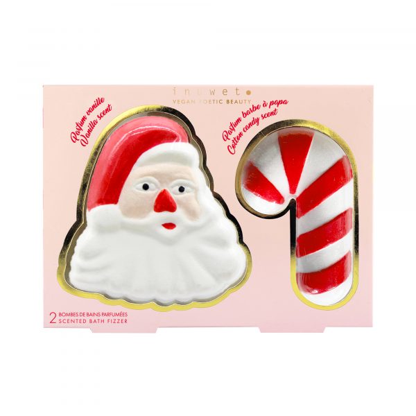 Set de 2 Bombas de Baño Efervescentes Papá Noel de Inuwet