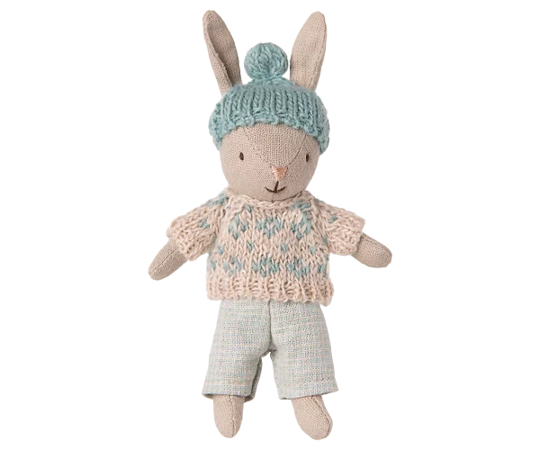 Conejo de invierno Micro Arena y Menta de Maileg