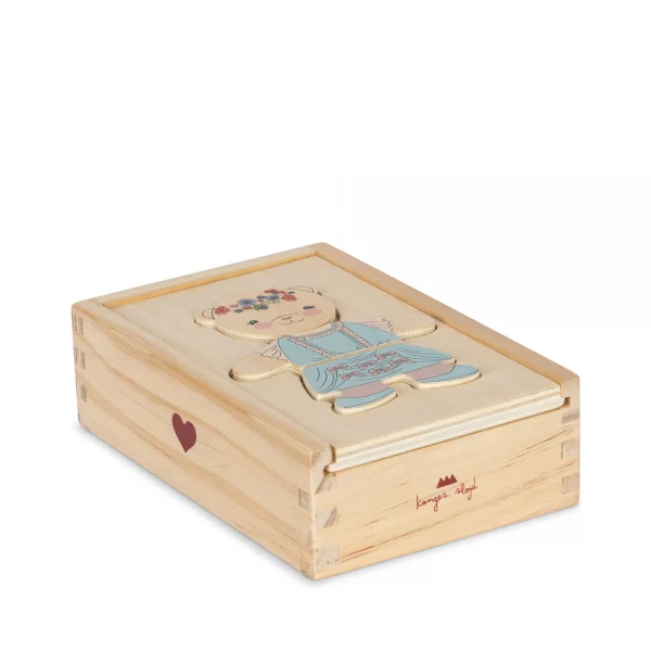 Puzzle de madera Teddy Dusty Pink de Konges Slojd - Imagen 9