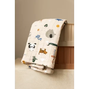 Alternative view of Set de 2 muselinas Lewis Around the world/Sandy de Liewood