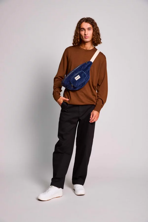 Riñonera Sofia XL pana Marine de Hindbag