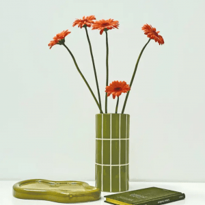 Alternative view of Jarrón Azulejo verde de Opjet París