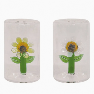 Set Sal y pimienta de cristal con flor -varios modelos- de Opjet París
