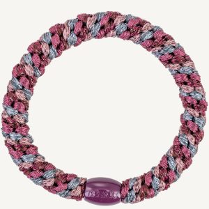 Goma del pelo Kknekki Mix Rosewood steel grey glitter