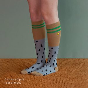 Calcetines largos stripes + zissou blue de Sticky Lemon