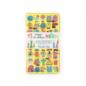12 lápices neón Les Schmouks de Moulin Roty