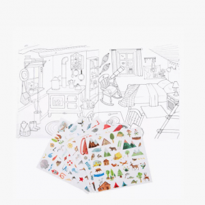 Alternative view of Libro para colorear con pegatinas L'Explorateur de Moulin Roty