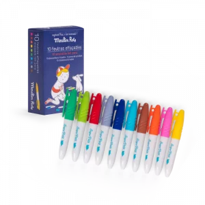 Juego de 10 rotuladores borrables Superpetit de Moulin Roty