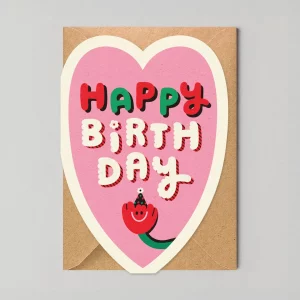 Postal troquelada Happy birthday de Studio Boketto