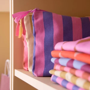 Alternative view of Neceser Stripes lichi + cobalto