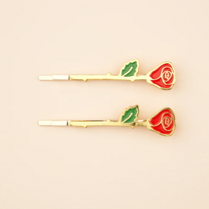 Set de dos horquillas de Rosa de Coucou Suzette