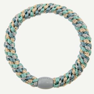 Goma del pelo Kknekki Mix teal gold glitter