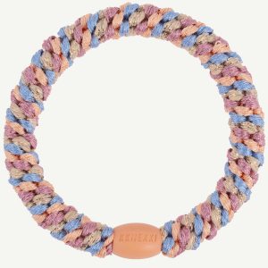 Goma de pelo Kknekki Peach blue glitter