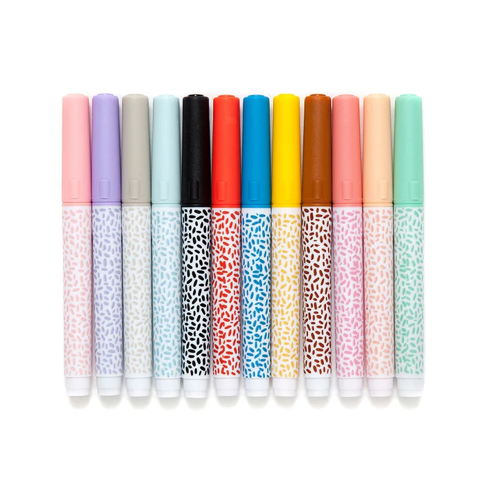 12 Rotuladores con punta de fieltro de Petit Monkey - Imagen 2