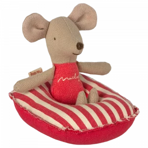 Alternative view of Bote de Goma ratón pequeño-Rayas Rojas Maileg