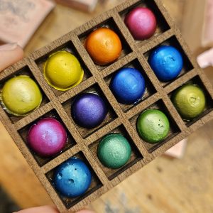 Paleta fosforera 12 colores clasicos de Acuarelas Brumel