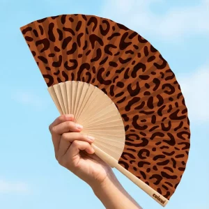 Alternative view of Abanico Léopard Foncé de Cuikui