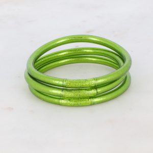 Pulsera Budista con Mantra verde oliva talla XS