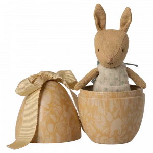 Huevo de Pascua con microconejo Amarillo crema de Maileg