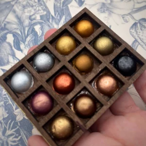 Alternative view of Paleta fosforera 12 colores metales de Acuarelas Brunel