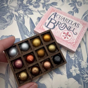 Paleta fosforera 12 colores metales de Acuarelas Brunel