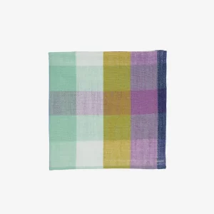 Set de 4 Servilletas de algodón Cuadros de colores de Madam Stoltz