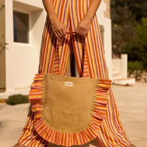 Alternative view of Tote Bag Sagara Futa orange de Apaches