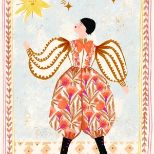 Alternative view of Print Hombre folk de Carole Hillman -varios tamaños -